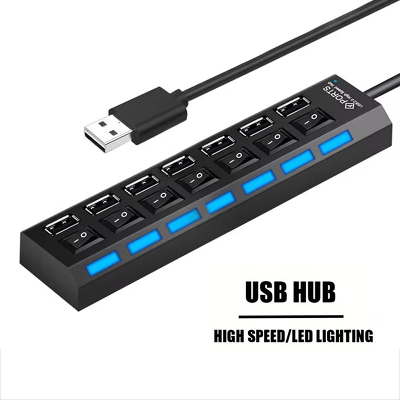 Multi Port Usb Hub - موزع USB 2.0 بـ 7 منافذ