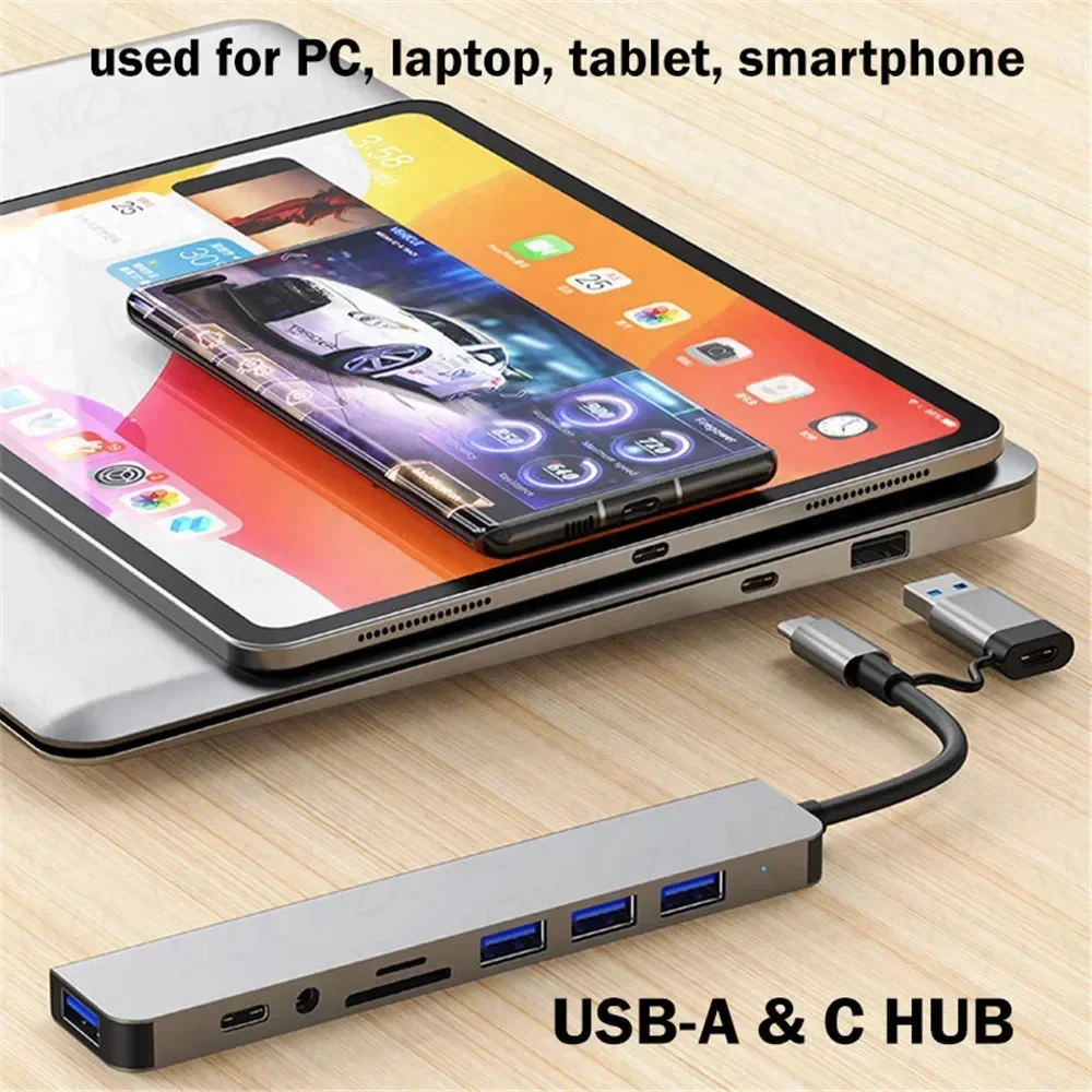 Multi Port Usb Hub - محول USB C متعدد المنافذ 8