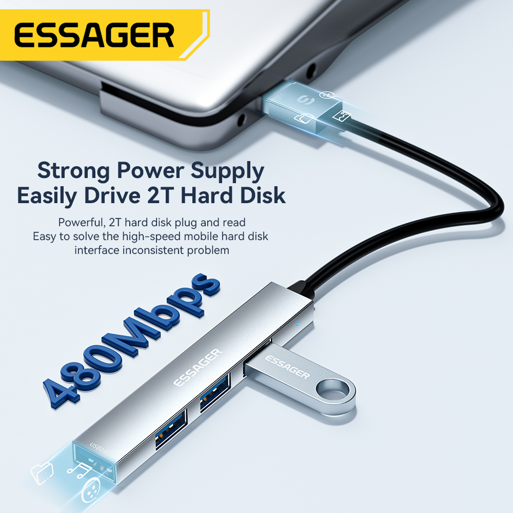 Essager 4 في 1 USB C كابل محور - مراجعة Multi Port Usb Hub وسعره