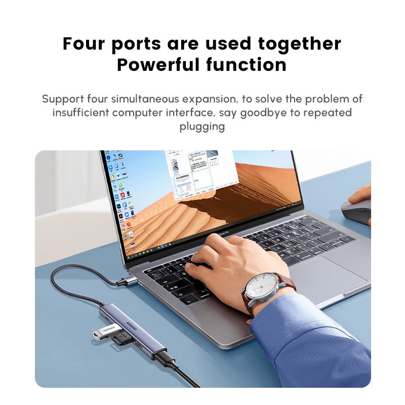 موزع USB UGREEN مع 4 منافذ USB - مراجعة Multi Port Usb Hub وسعره