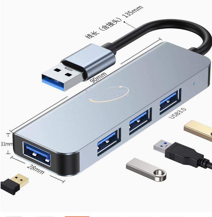 محول USB-C رباعي المنافذ الأكث - مراجعة Multi Port Usb Hub وسعره