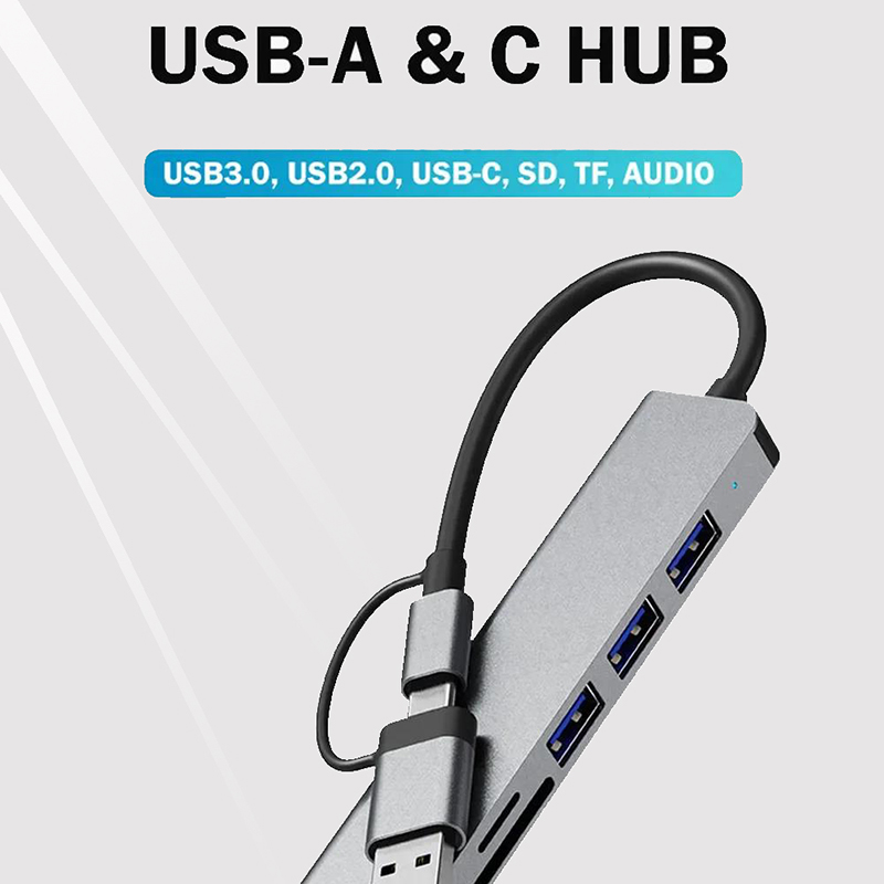 محول USB متعدد المنافذ 8 في 1  - مراجعة Multi Port Usb Hub وسعره