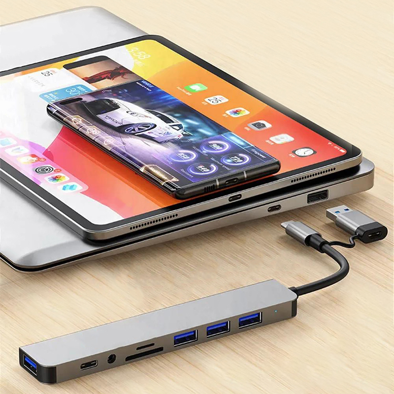 محول USB متعدد المنافذ 8 في 1  - مراجعة Multi Port Usb Hub وسعره