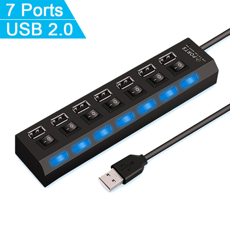 موزع USB 2.0 بـ 7 منافذ لأجهزة - مراجعة Multi Port Usb Hub وسعره