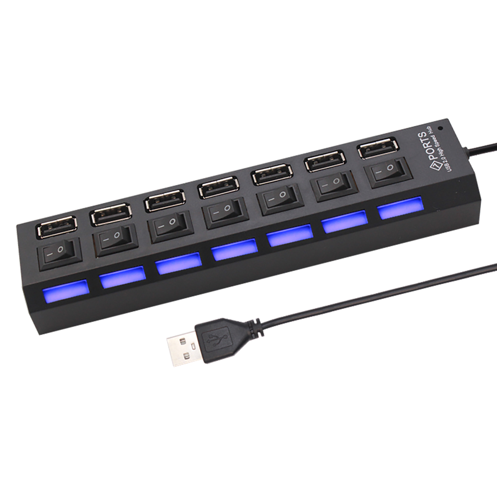 موزع USB 2.0 بـ 7 منافذ لأجهزة - مراجعة Multi Port Usb Hub وسعره