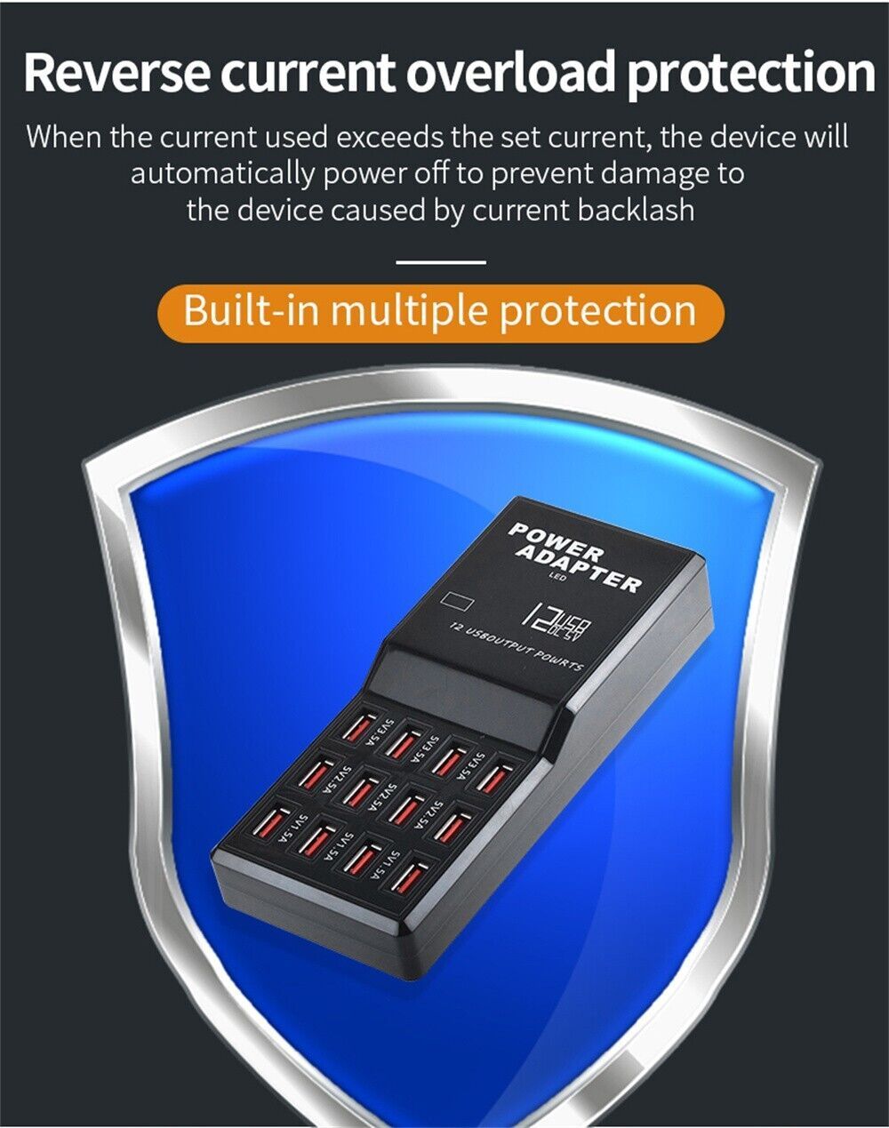 محطة شحن متعددة المنافذ بـ 12  - مراجعة Multi Port Usb Hub وسعره