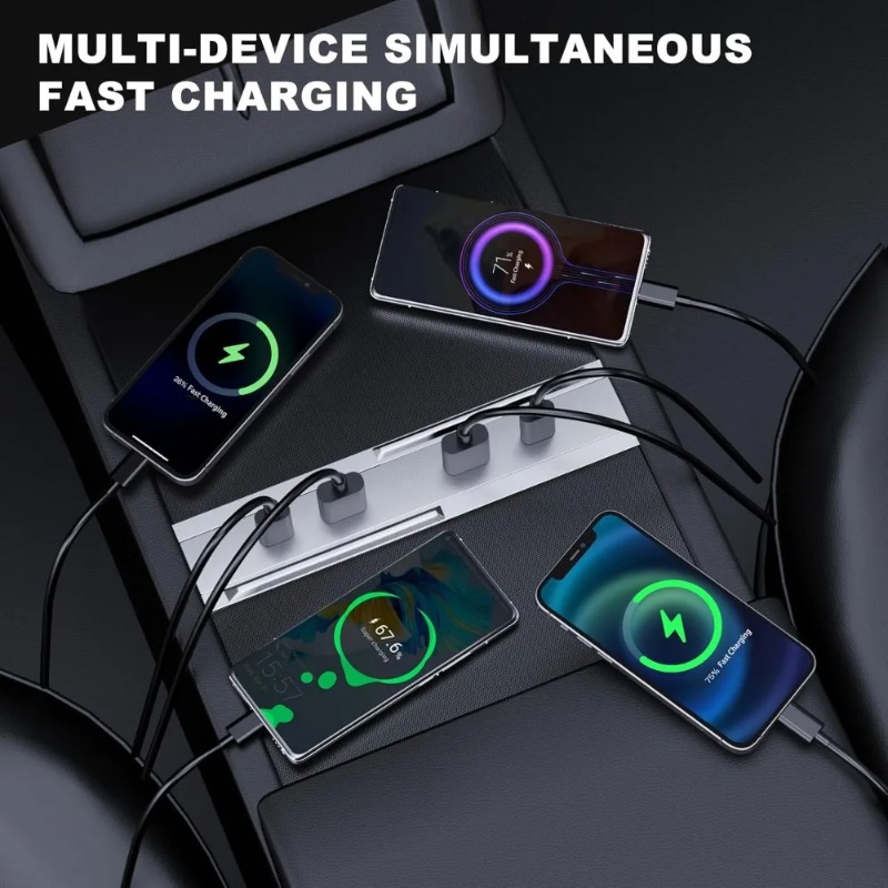 محول كونسول وسطي للسيارة متعدد - مراجعة Multi Port Usb Hub وسعره