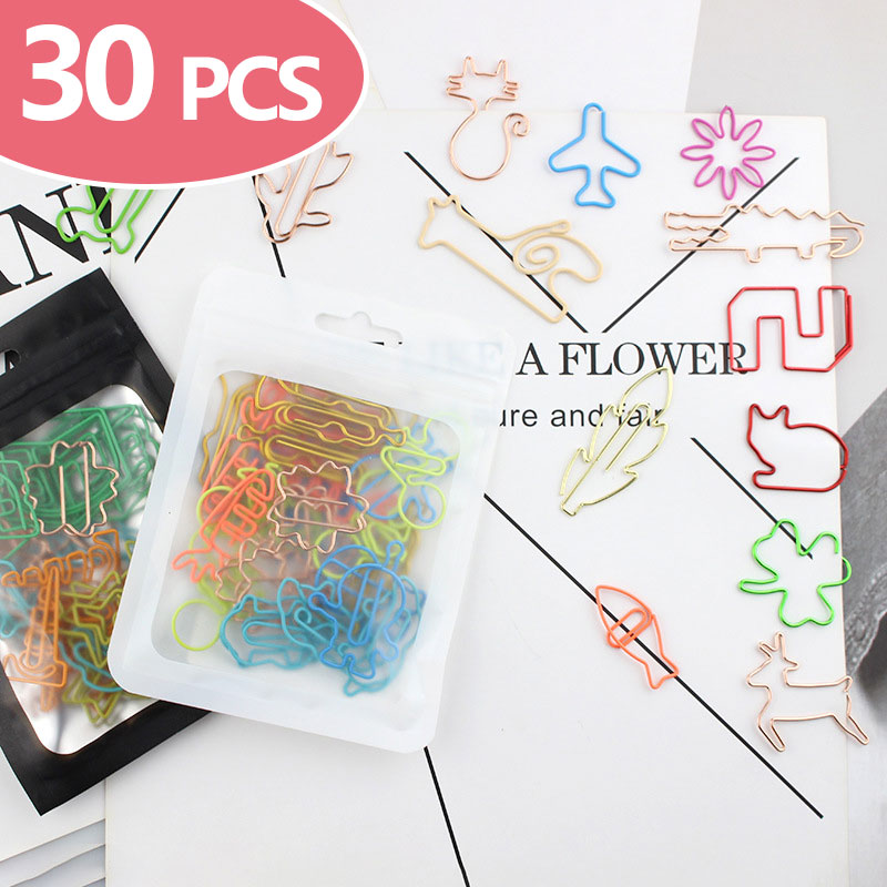30 قطعة من مشابك الورق Kawaii  - مراجعة Office Desk Tech Accessories وسعره