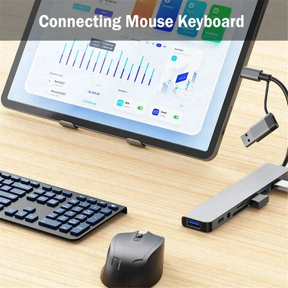 محول USB C متعدد المنافذ 8 في  - مراجعة Multi Port Usb Hub وسعره