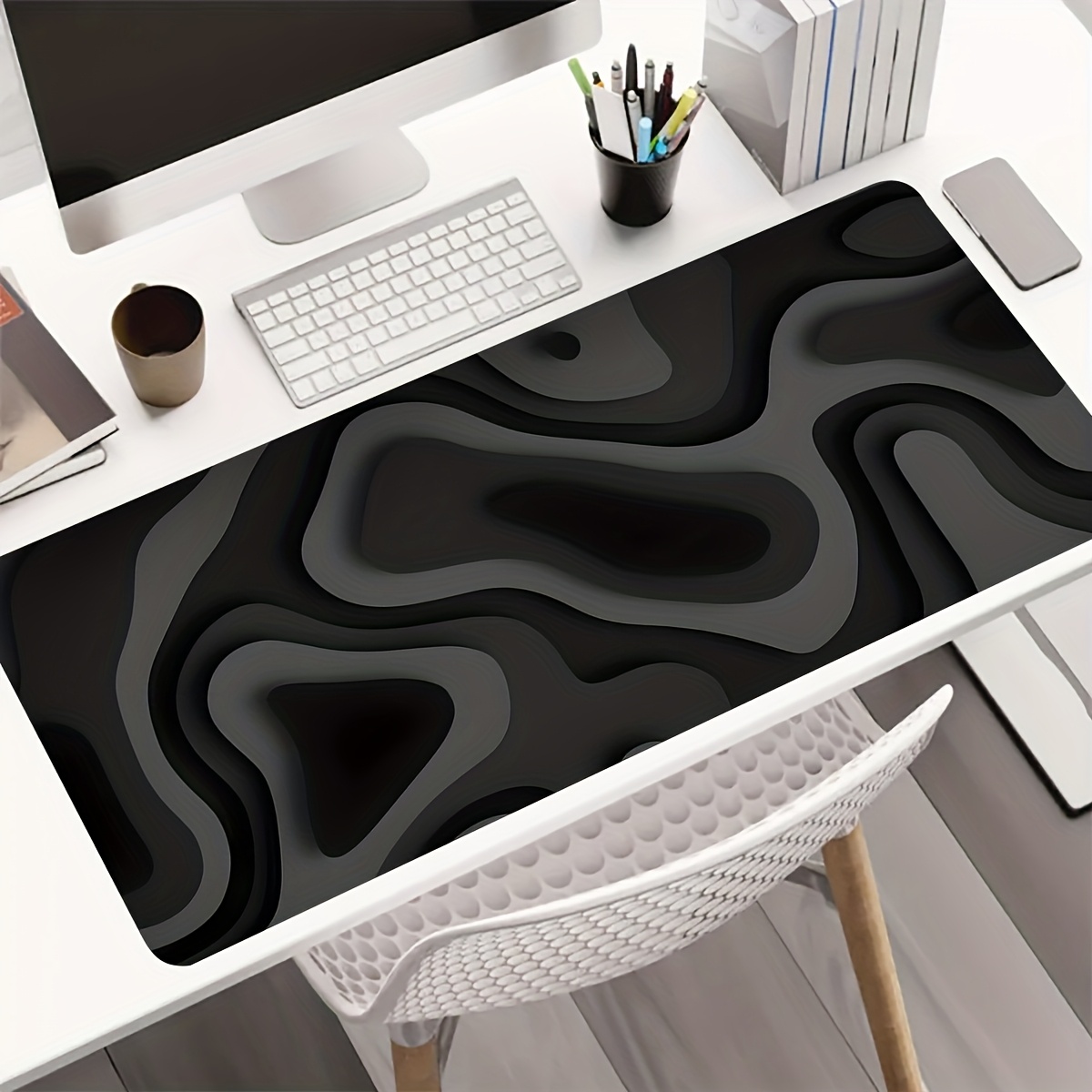 لوحة ماوس كبيرة بتصميم دوامي أ - مراجعة Office Desk Tech Accessories وسعره