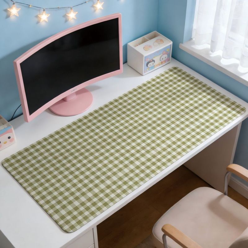 لوحة ماوس بتصميم مربعات خضراء  - مراجعة Office Desk Tech Accessories وسعره