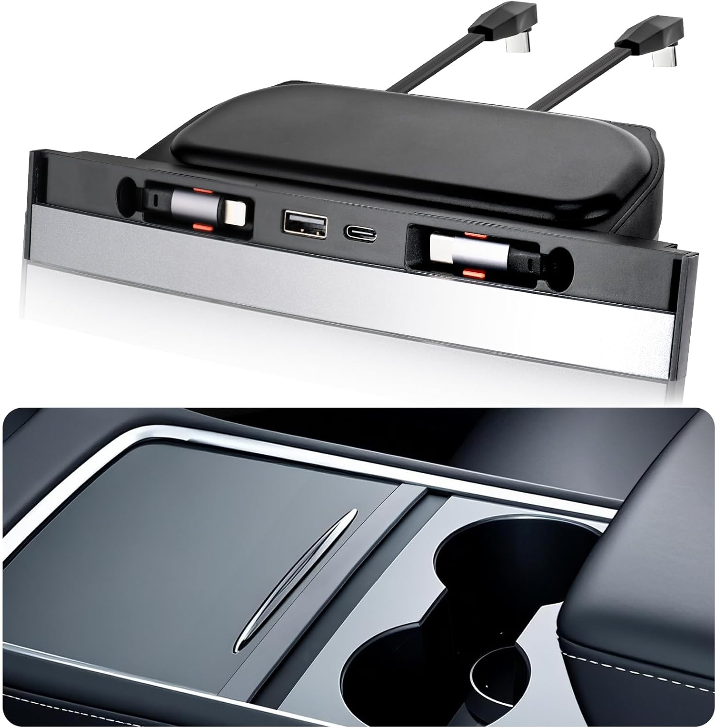 موزع USB لسيارات تسلا موديل Y  - مراجعة Multi Port Usb Hub وسعره