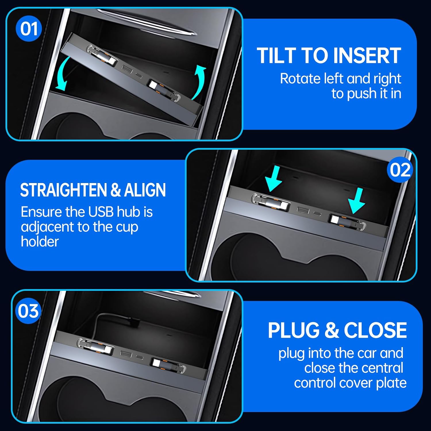 موزع USB لسيارات تسلا موديل Y  - مراجعة Multi Port Usb Hub وسعره